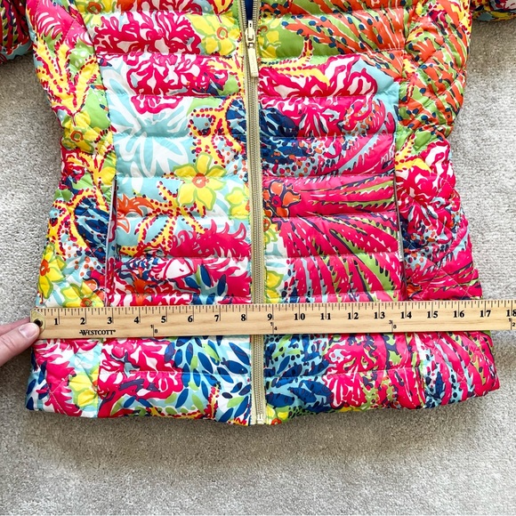 LILLY PULITZER REVERSIBLE DOWN FILLED PUFFER JACKET SIZE XS PRETTY FEMININE - Picture 5 of 12